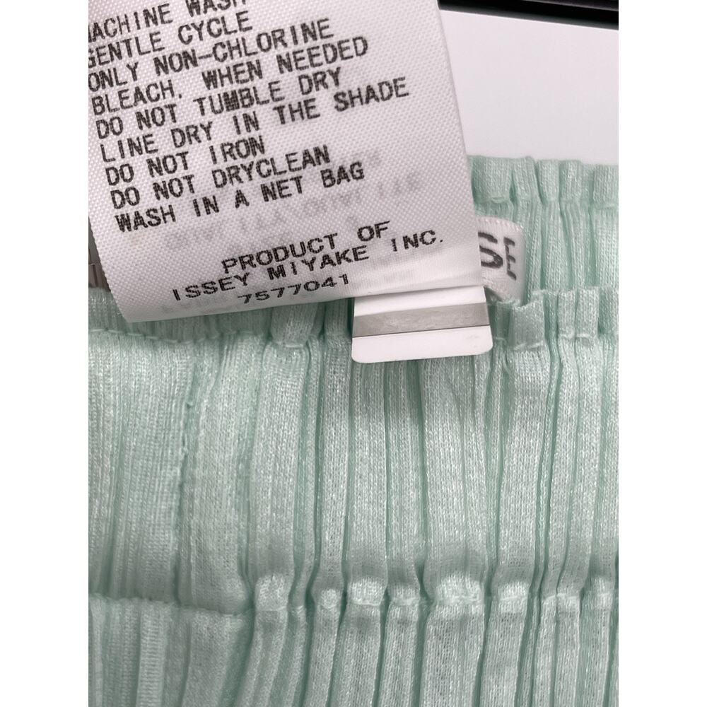NWT Issey Miyake Pleats Please Pants Mint Green Pleated Size 3 Medium - Picture 8 of 8